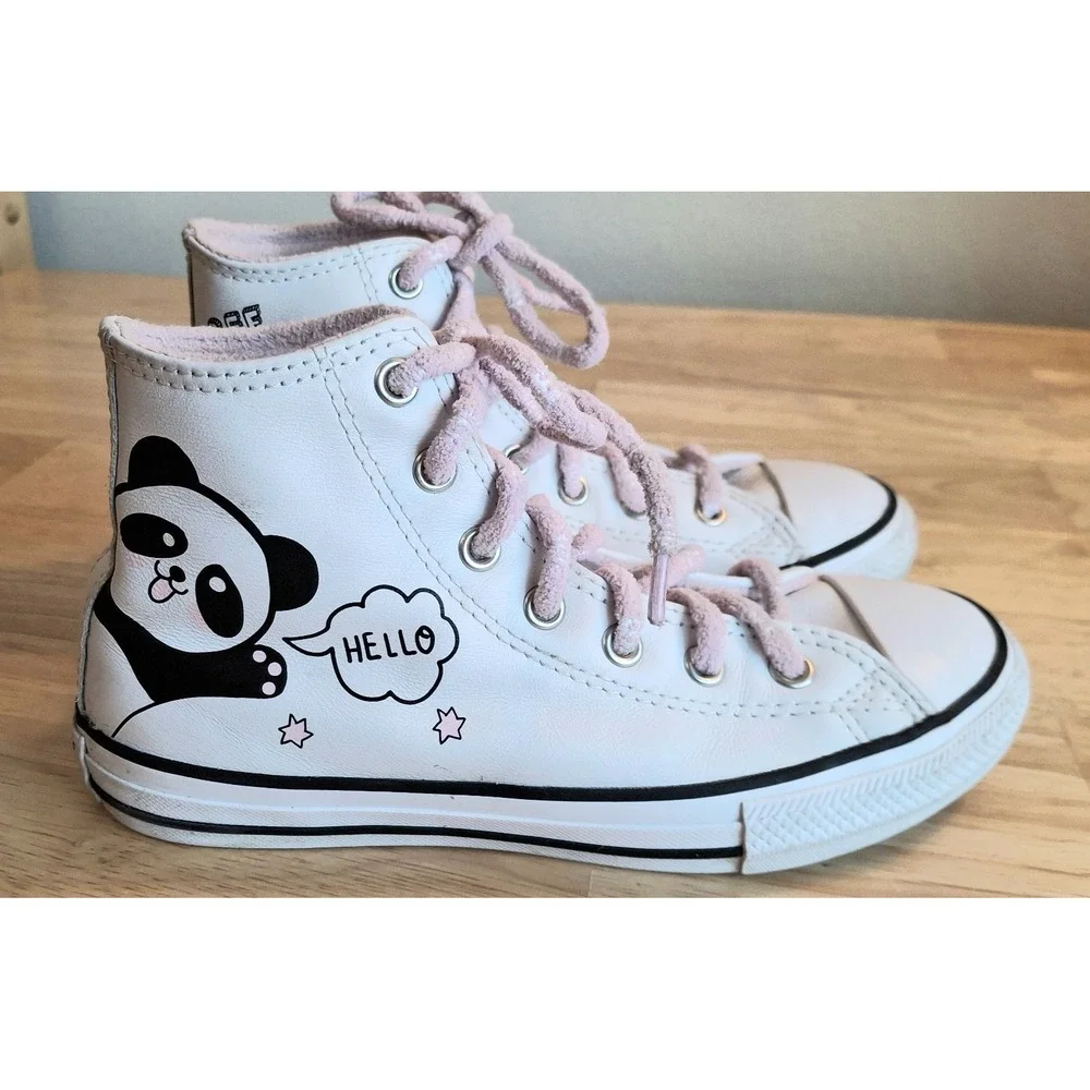 Converse Chuck Taylor All Star High Notes From BFF - 669725C White Leather Sz 2